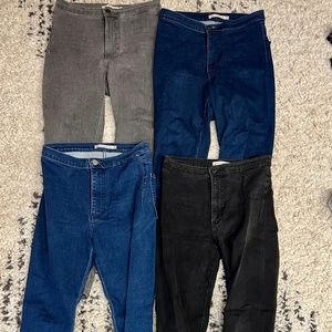 4 pairs of retired super skinny high waist Levi’s Runaround
